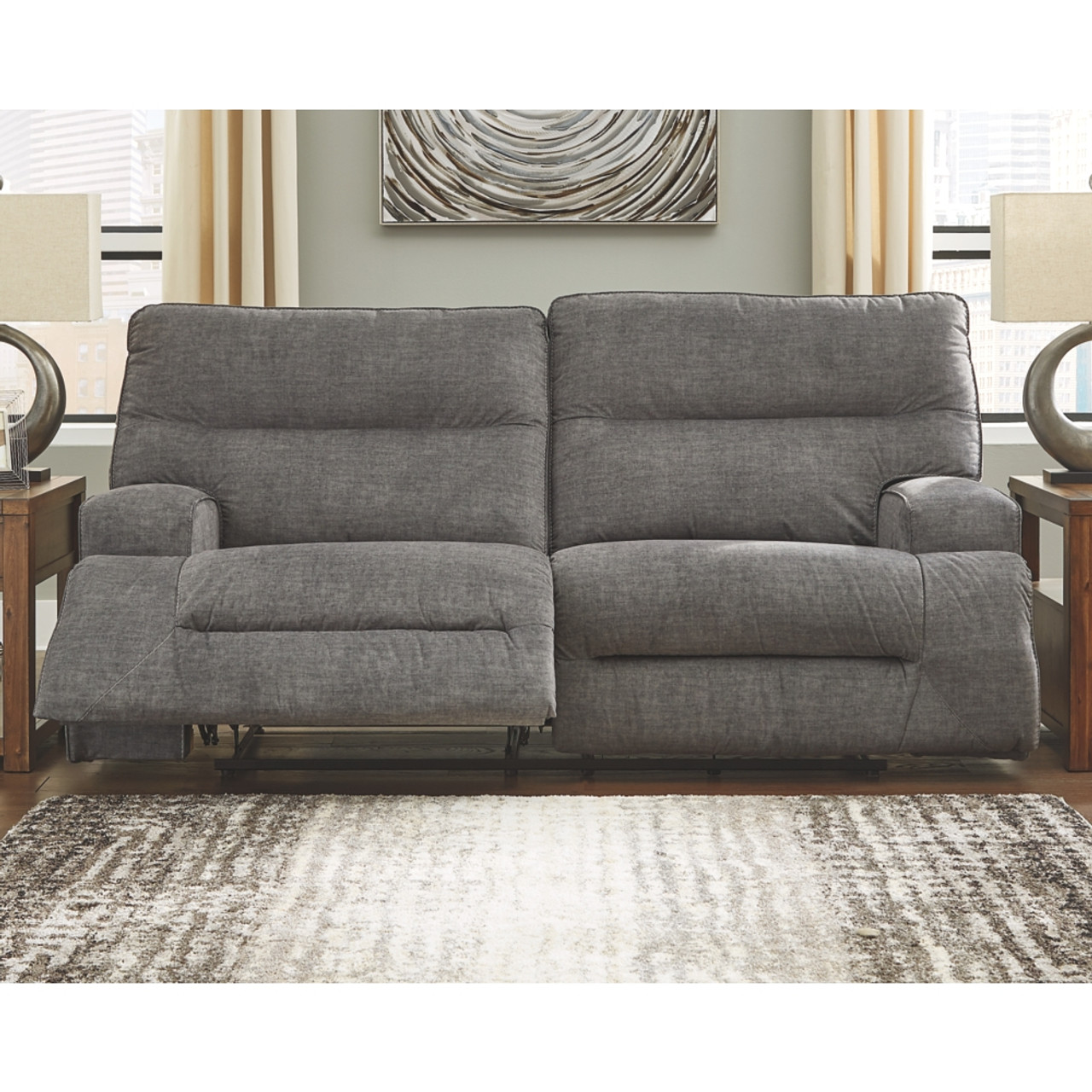 double recliner sofa