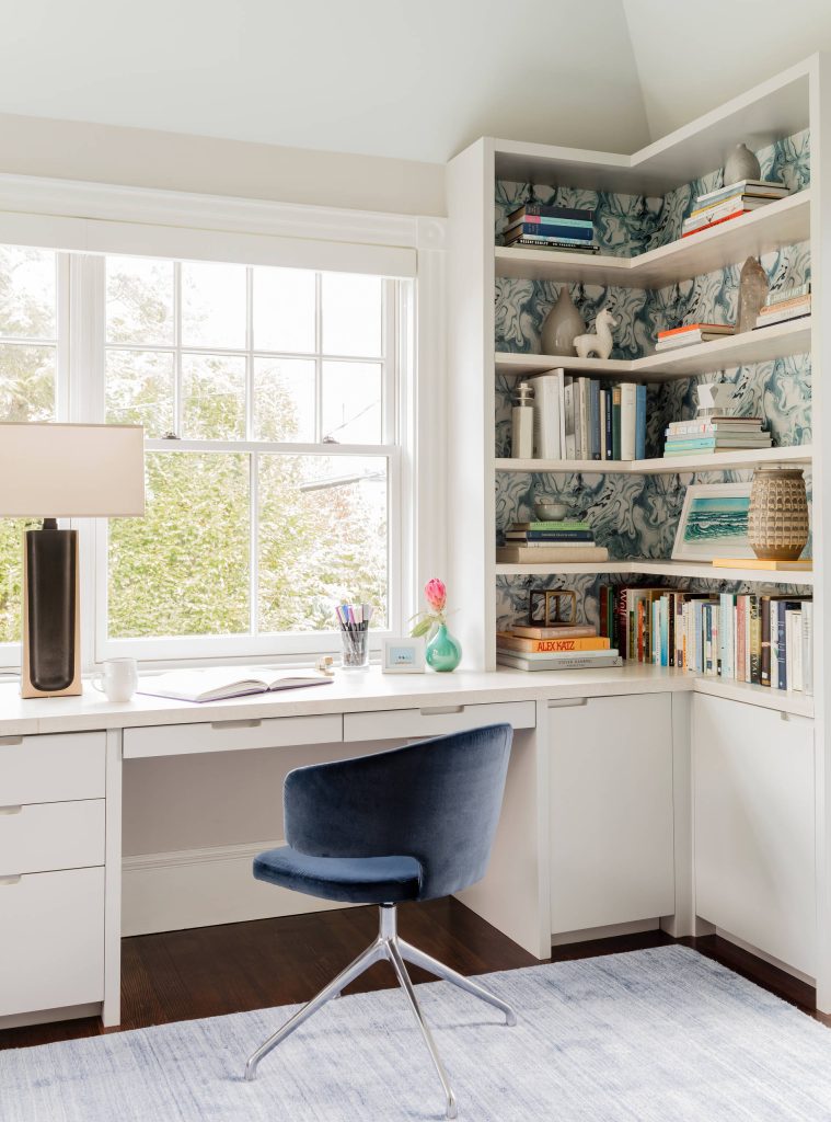 desk in front of window ideas