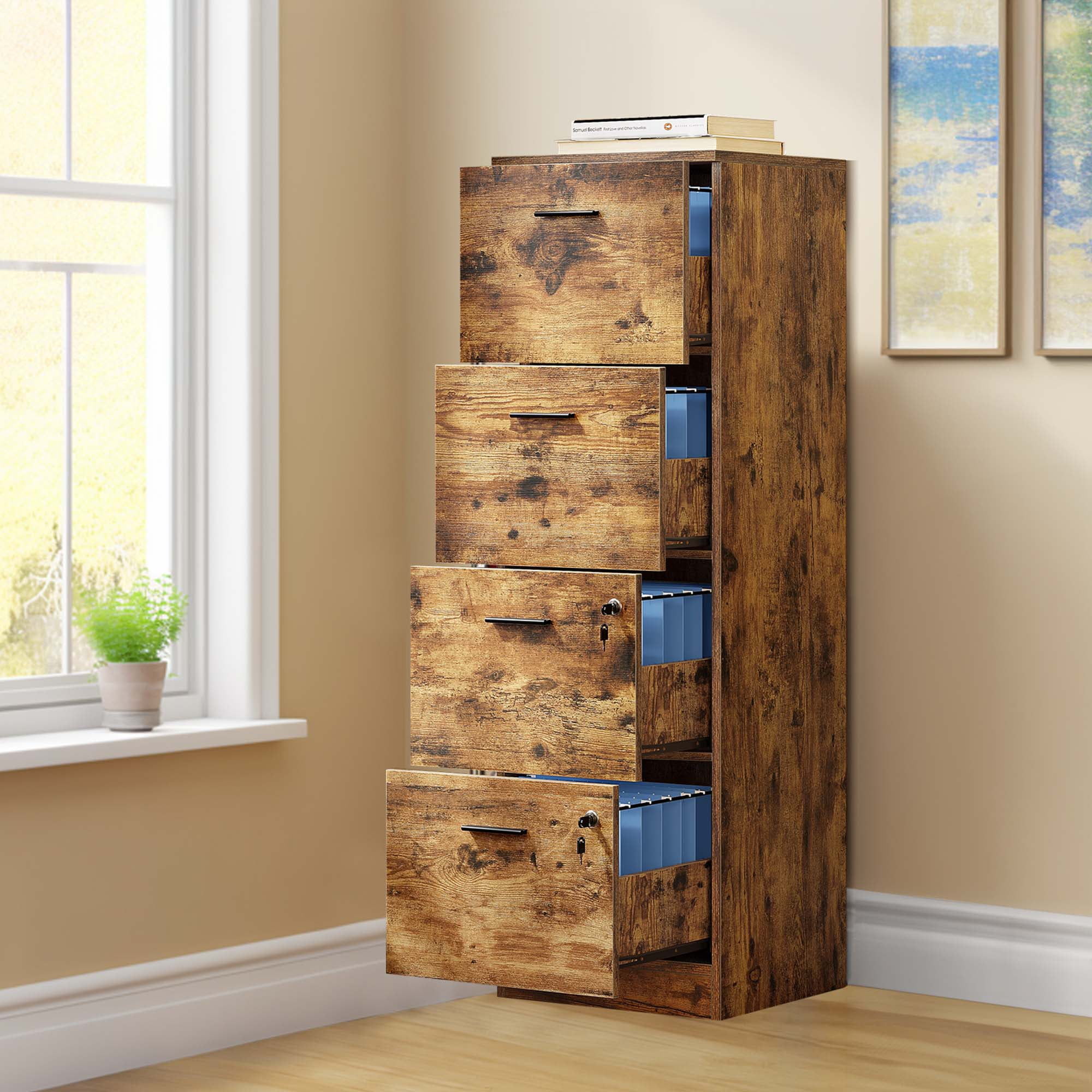 wood filing cabinets