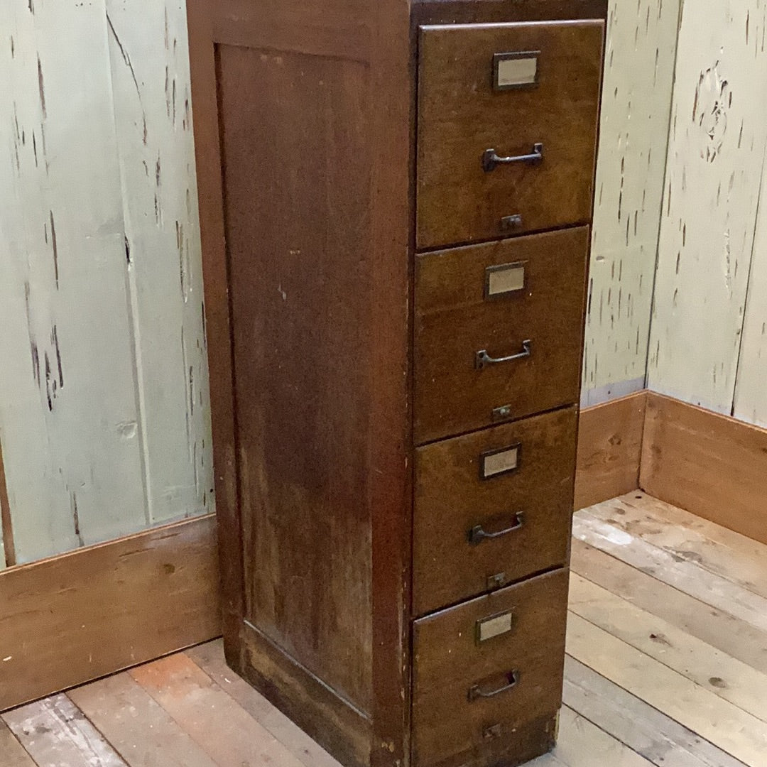 vintage wood filing cabinets