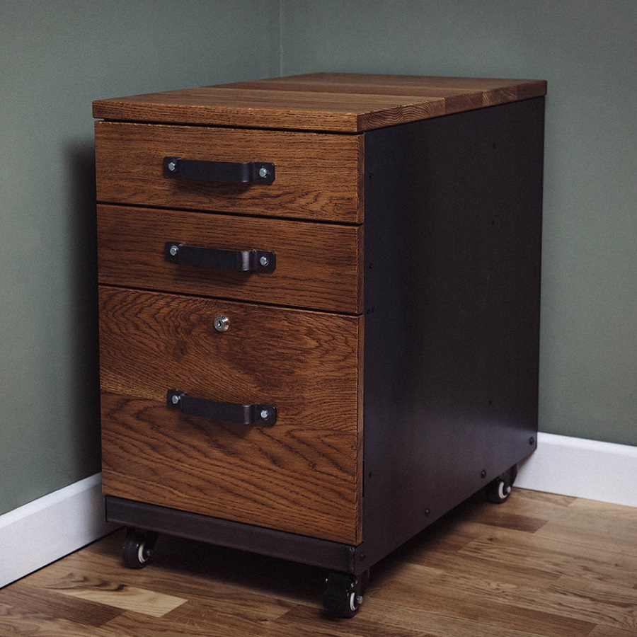 vintage wood filing cabinets