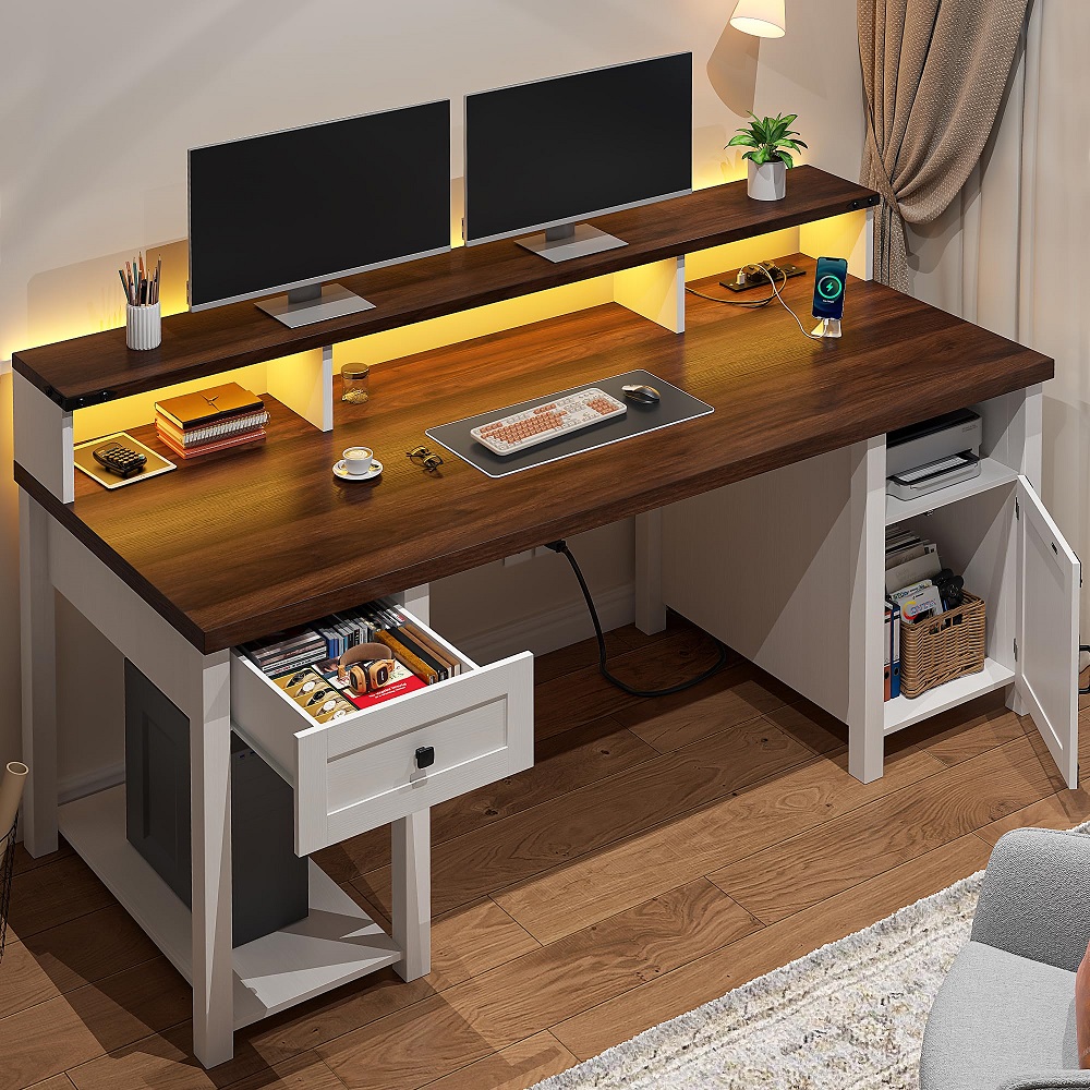 office desk with drawers