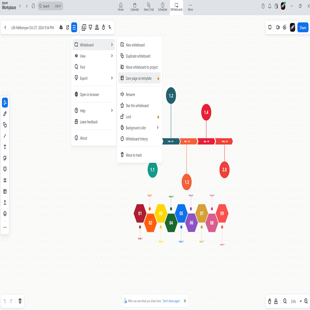 how to use whiteboard on zoom