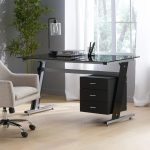 glass office desk