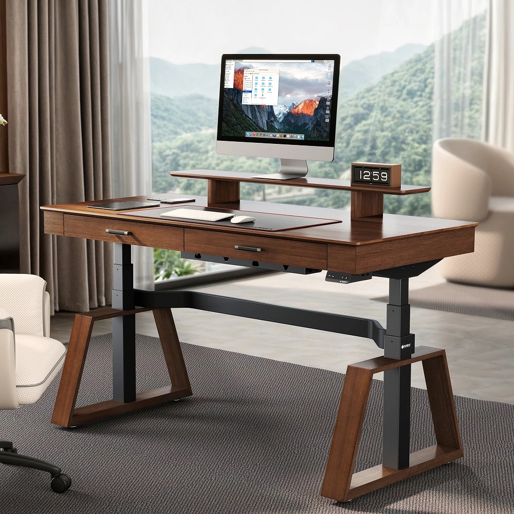 home office desk with drawers