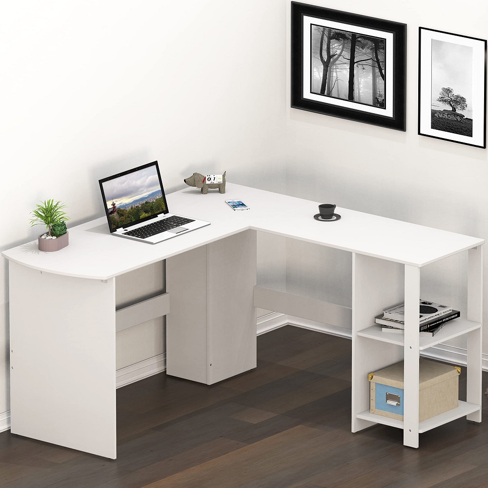 white office desk