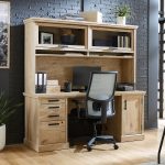 office desk with hutch