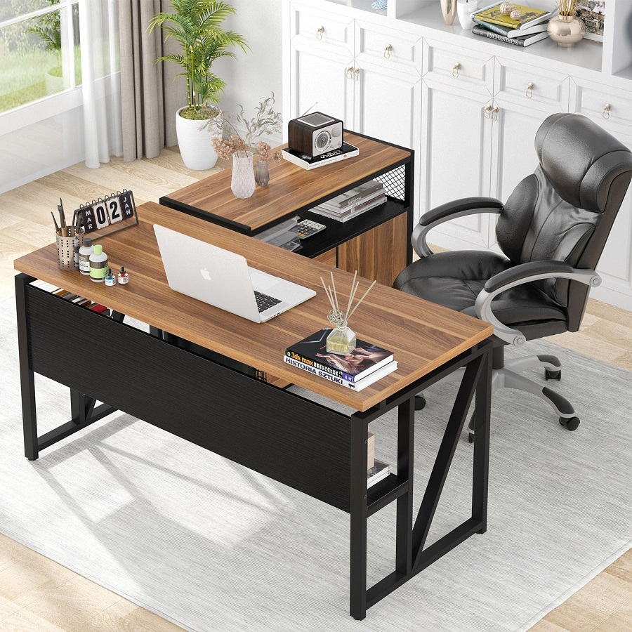 l-shaped office desk
