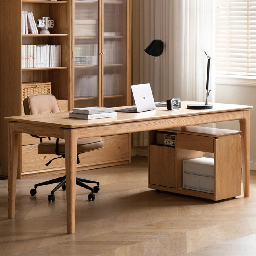 solid wood office desk
