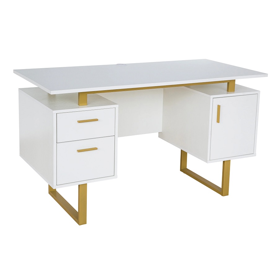 small office desk with drawers
