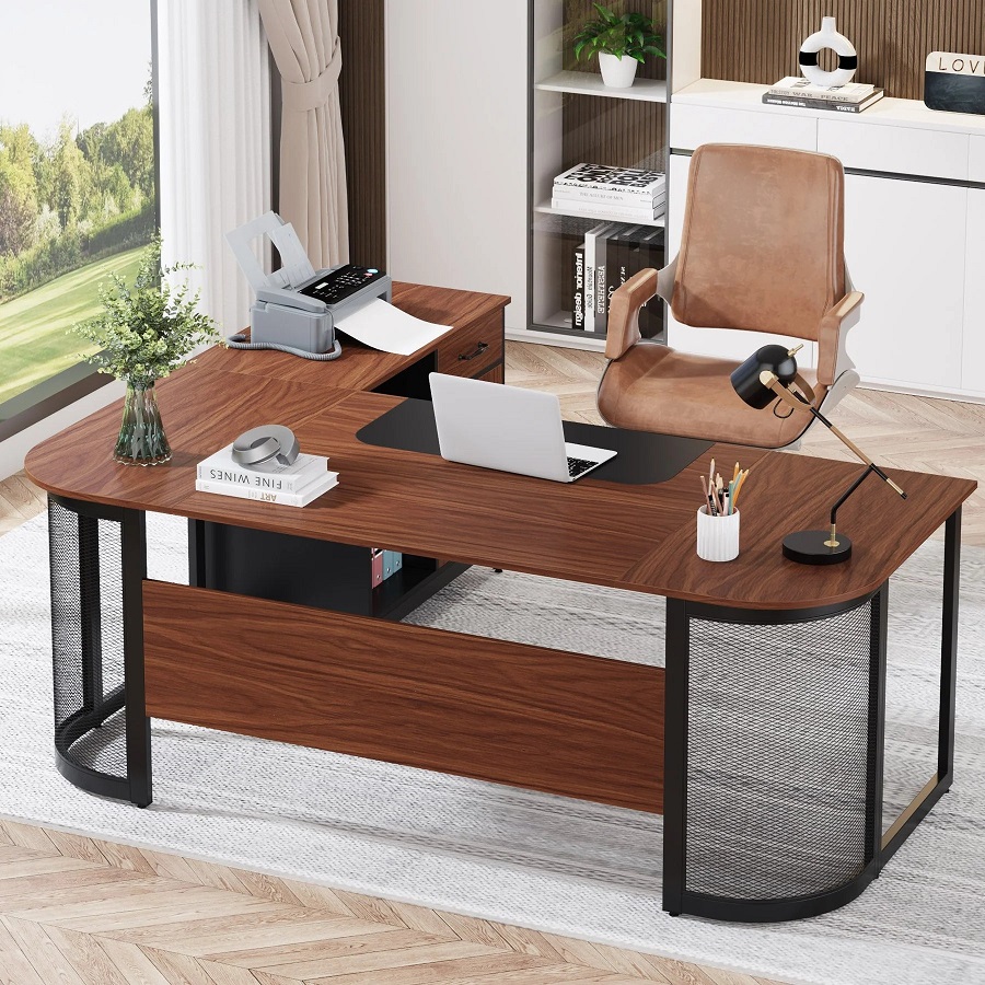 l-shaped office desk
