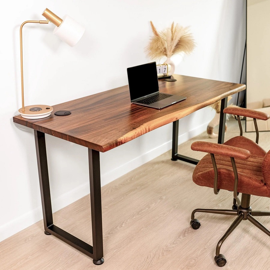 solid wood office desk
